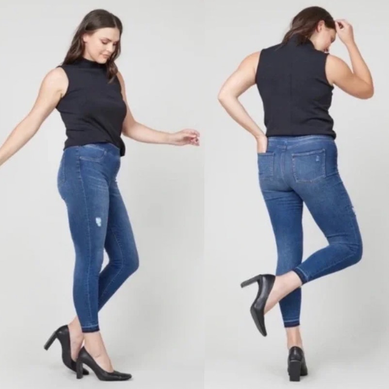 SPANX Distressed Ankle Skinny Jeans Size 1X