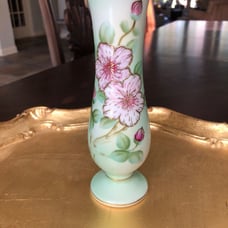 Vintage Hand Roses Ceramic Bud Vase