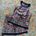 Vineyard Vines Paisley Silk Skirt & Top by Shep & Ian Navy Pink Size 8