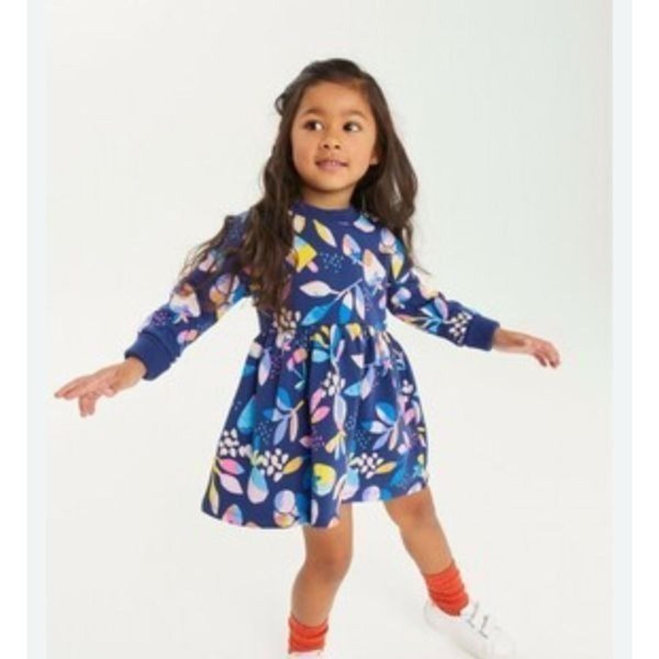Next Colorful Floral Kids Dress Sz 5-6
