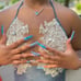 Blue crystal Prom Dress