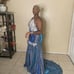 Blue crystal Prom Dress