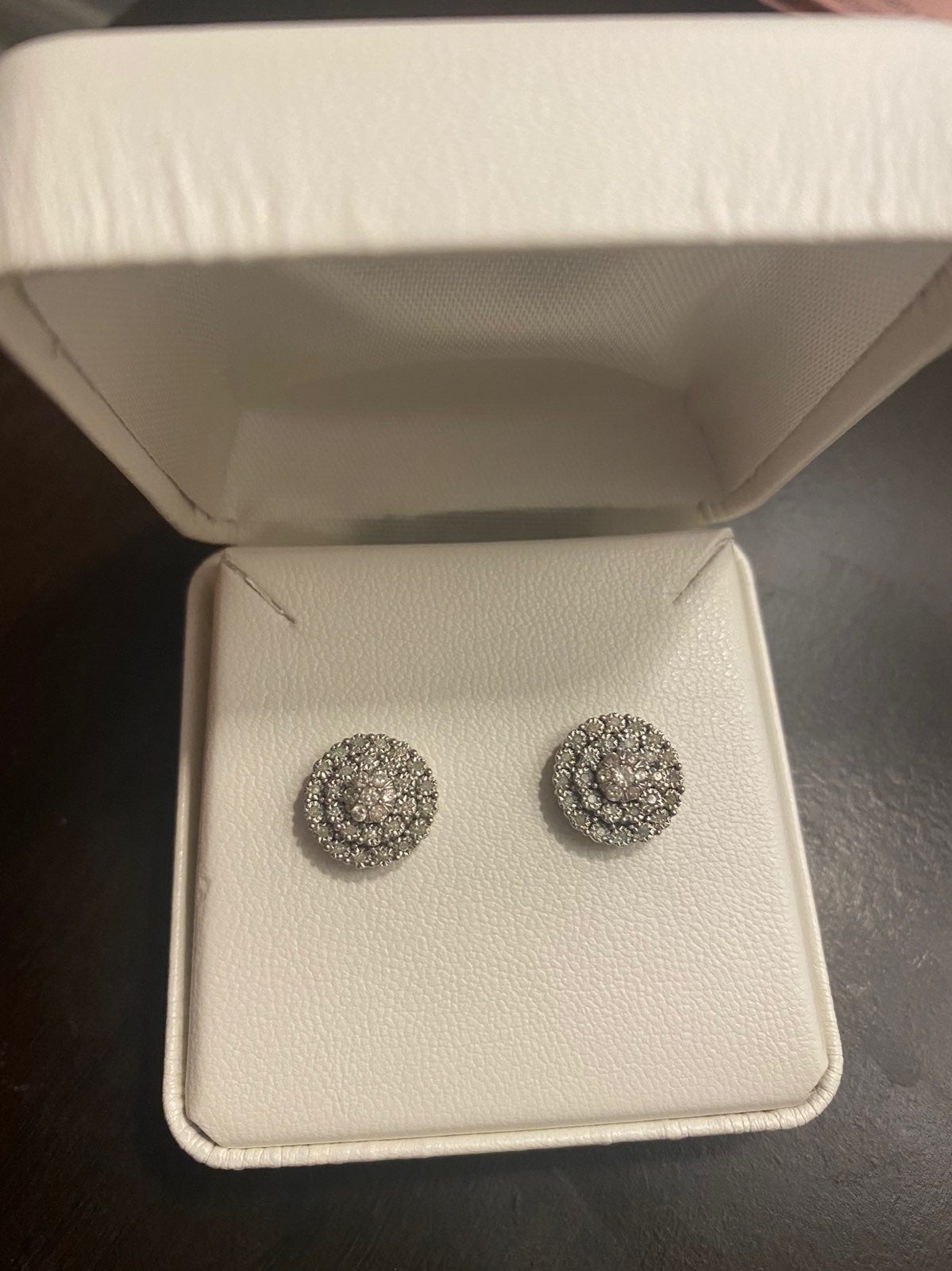 1/2 ct diamond earrings sterling silver