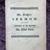 1761 8vo 1st Ed. Pamphlet By Rev. Matthew Bridge Who Resembled George Washington
