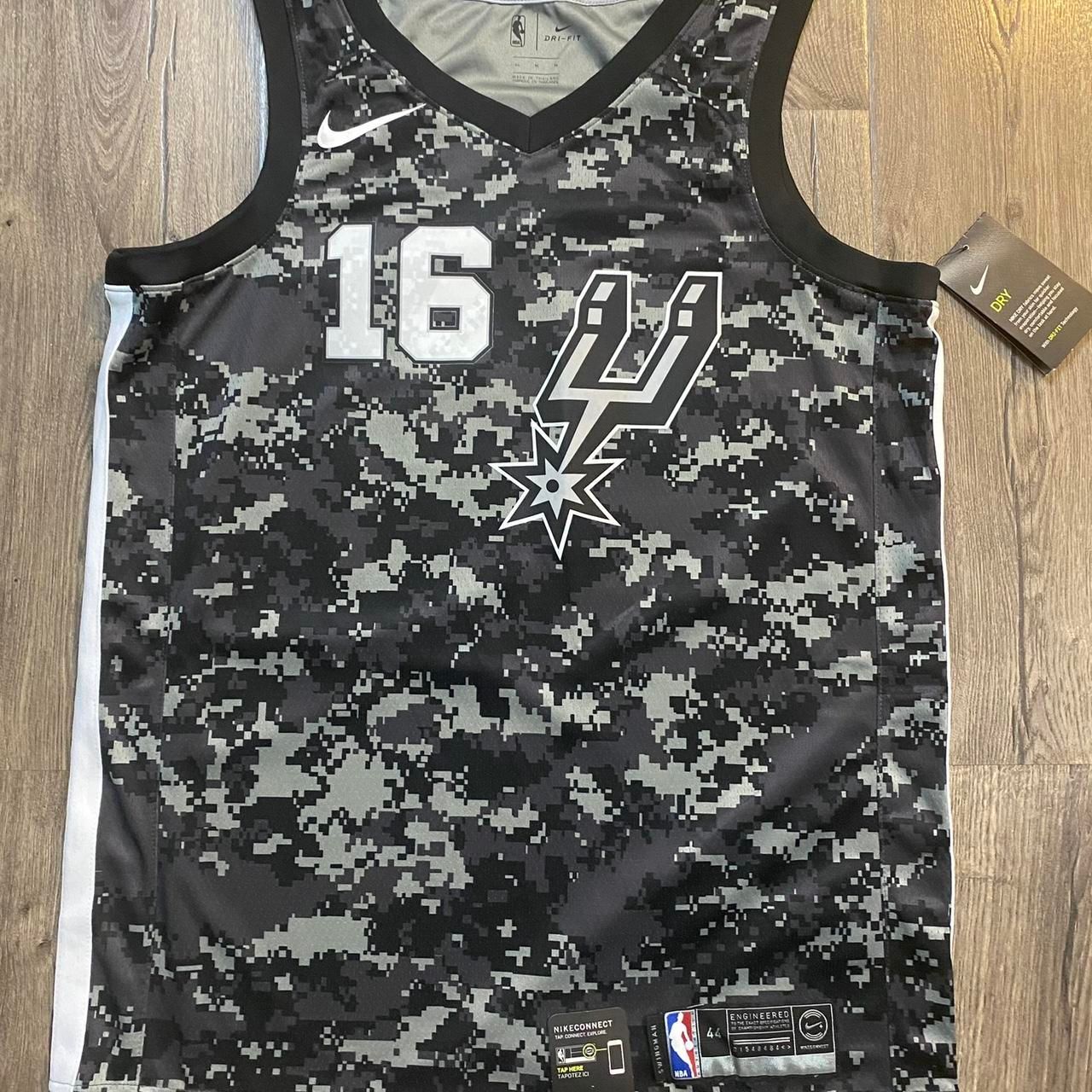 New Men Sz Medium San Antonio Spurs Pau Gasol Nike City Edition Swingman Jersey