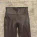 Spanx faux leather brown legging size xs