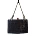 Jill Stuart Black Croc Embossed Patent Leather Handbag w/ Chain Strap