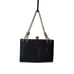 Jill Stuart Black Croc Embossed Patent Leather Handbag w/ Chain Strap