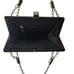 Jill Stuart Black Croc Embossed Patent Leather Handbag w/ Chain Strap