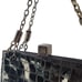 Jill Stuart Black Croc Embossed Patent Leather Handbag w/ Chain Strap