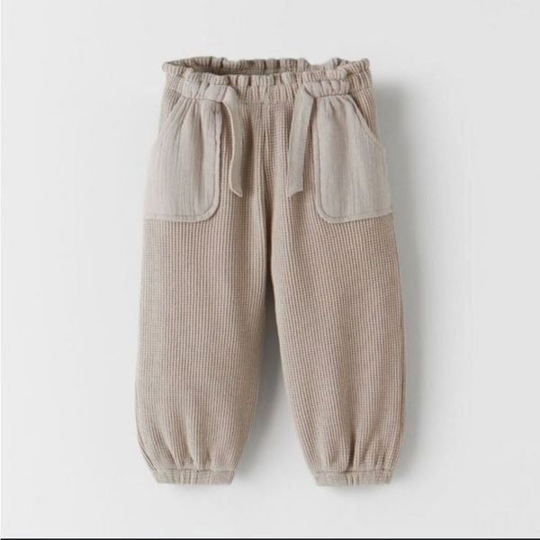 ZARA WAFFLE KNIT JOGGERS, 18-24 months