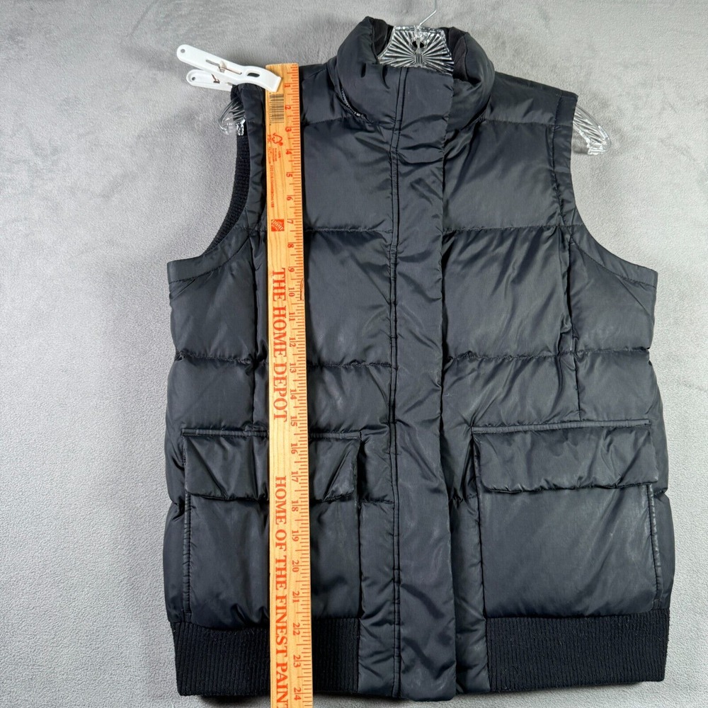 Vintage Gap Puffer Vest Womens M Black Down Filled Hiking