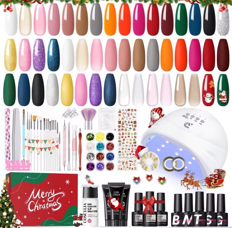 Complete Nail Kit | 3 Poly Gel Tubes & 20 Gel Polishes | New