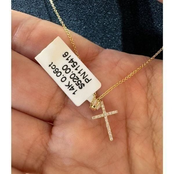 Diamond cross pendant
