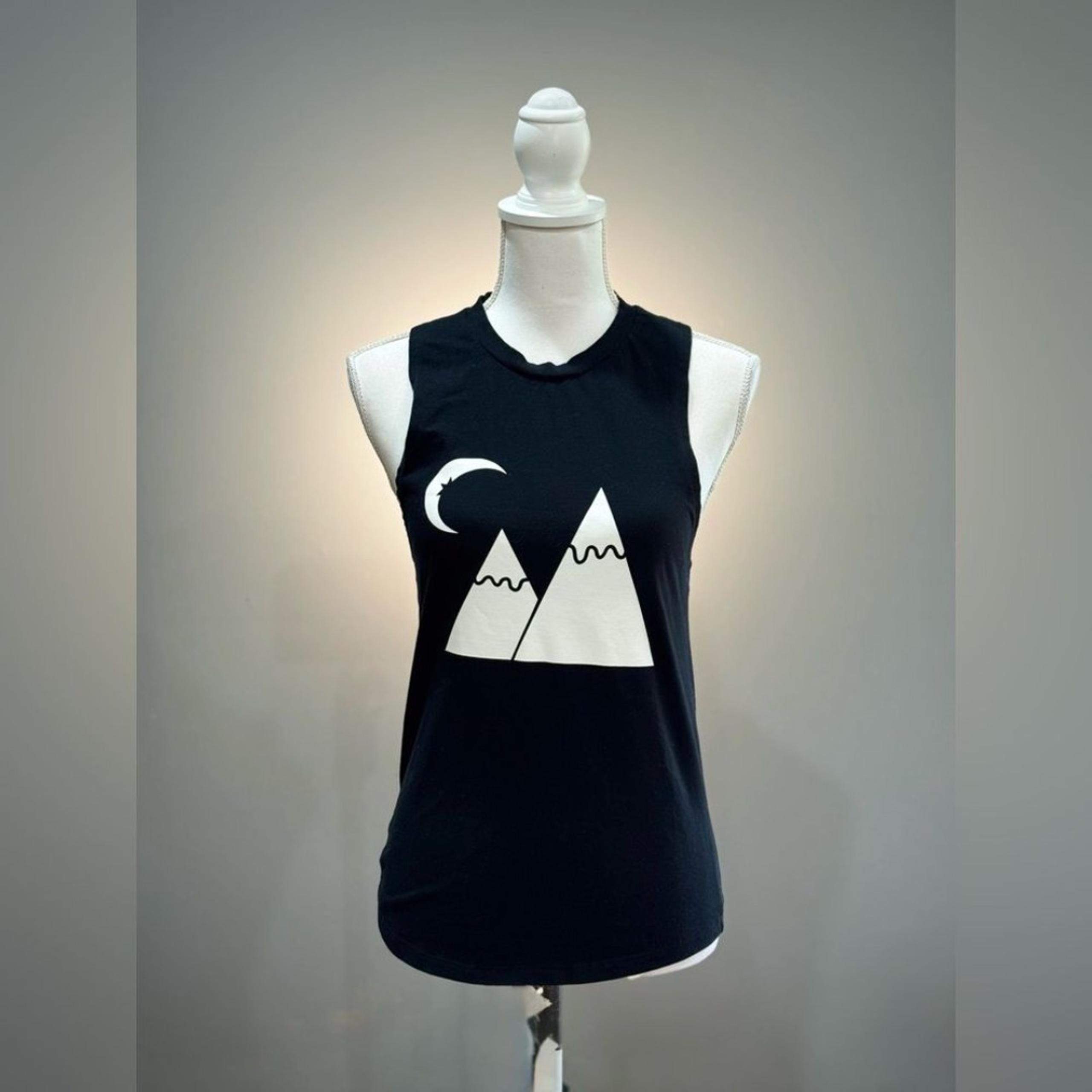 Black ZYIA Active Outdoor Themed Racerback Tank Size S EUC