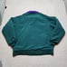 Lands End Squall mens Tall Extra LG Jacket Green purple Fleece Lined USA Made