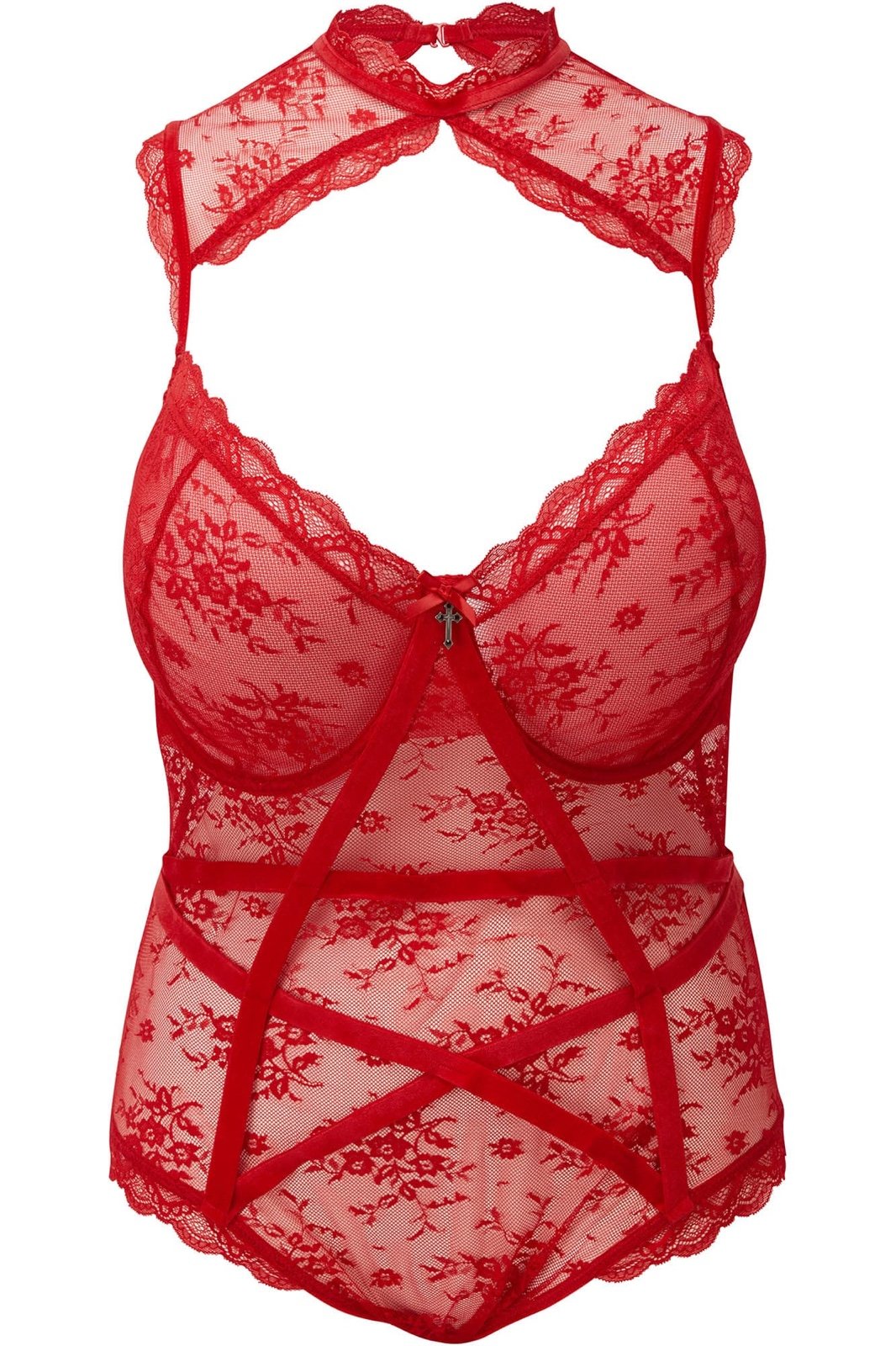 KILLSTAR DARK DESIRE LACE BODYSUIT [SCARLET]  DARK DESIRE. Sky above me, earth b