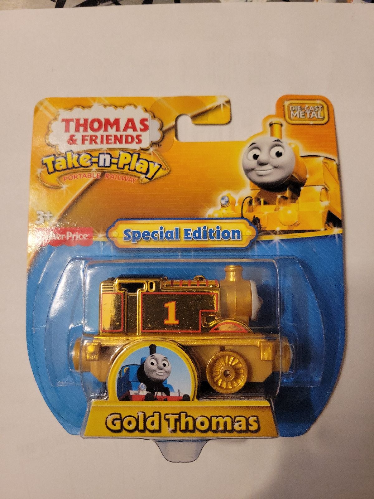 Fisher-Price Thomas & Friends Take N Play Special Edition Gold Thomas New Sealed