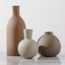 Ceramic Vase Set of 3, Rustic Terra Cotta Vases for Pampas Grass & Home Decor