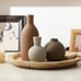 Ceramic Vase Set of 3, Rustic Terra Cotta Vases for Pampas Grass & Home Decor