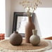 Ceramic Vase Set of 3, Rustic Terra Cotta Vases for Pampas Grass & Home Decor
