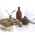 Ceramic Vase Set of 3, Rustic Terra Cotta Vases for Pampas Grass & Home Decor