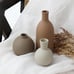 Ceramic Vase Set of 3, Rustic Terra Cotta Vases for Pampas Grass & Home Decor