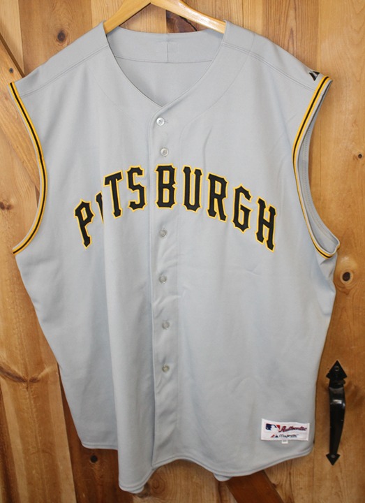 Majestic Authentic Pittsburgh Pirates Vest MLB Jersey Vintage Grey Road Size 60