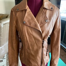 NWOT Max Studio Faux leather jacket