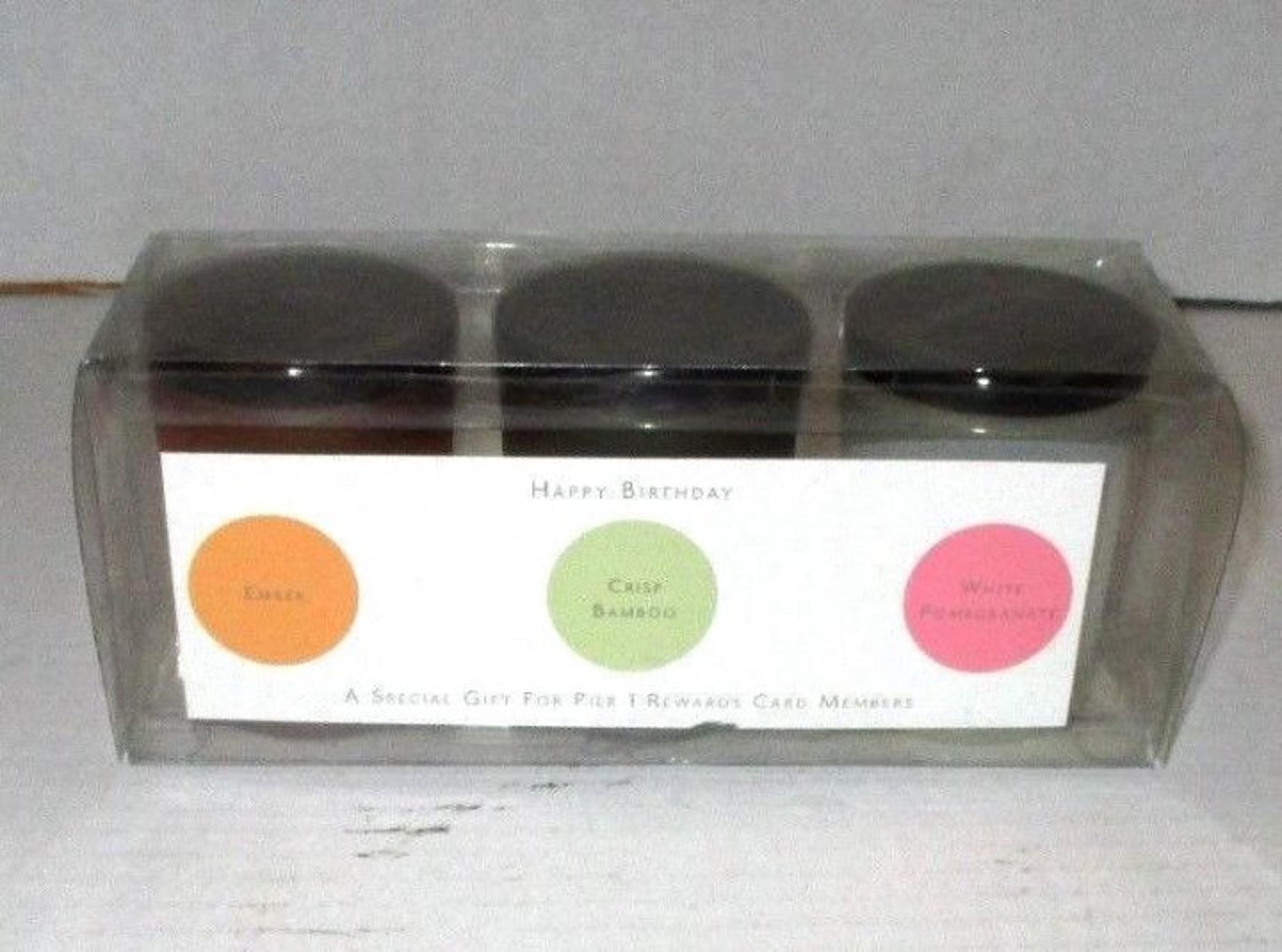 PIER 1 HAPPY BIRTHDAY GIFT CANDLE SET