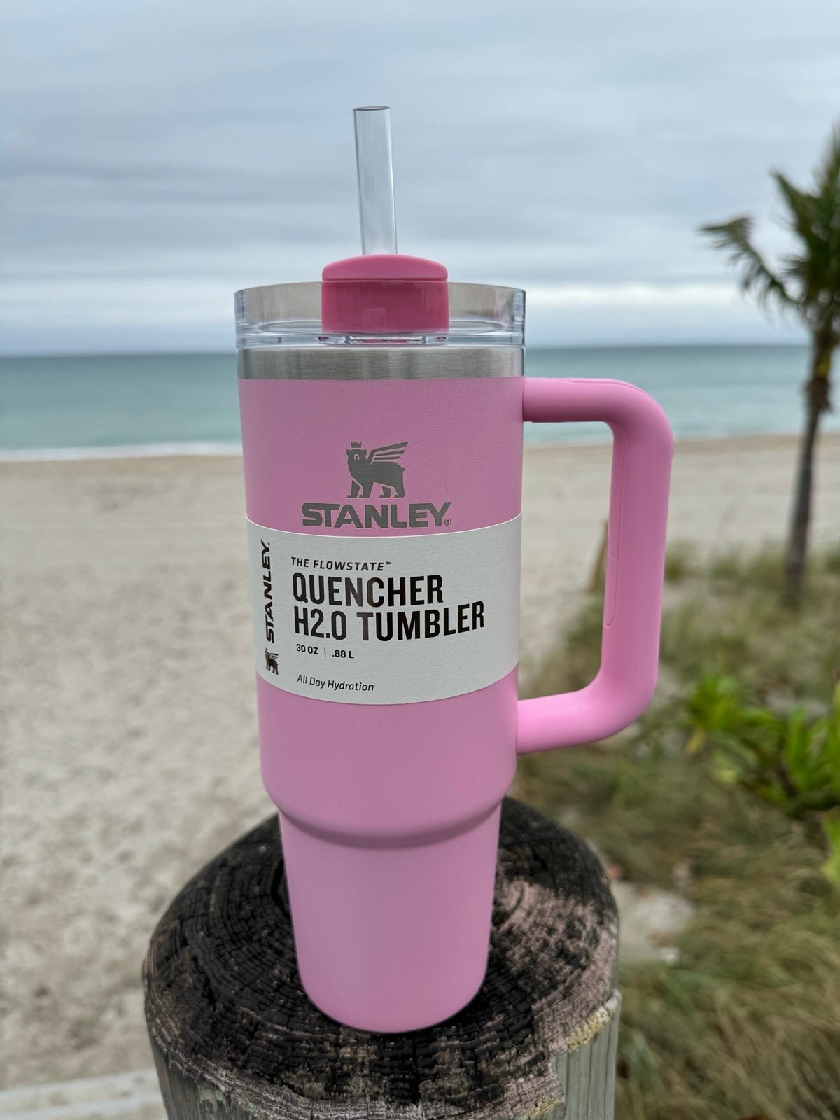 Stanley Quencher H2.0 30oz Sizzling Pink Tumbler
