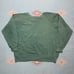 Vintage 1960s crewneck sweatshirt blank forest green pullover faded cotton XL
