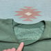 Vintage 1960s crewneck sweatshirt blank forest green pullover faded cotton XL