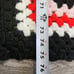 Vintage Crochet Granny Square Black Multicolor Afghan Throw Blanket 45 X 75