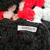 Vintage Crochet Granny Square Black Multicolor Afghan Throw Blanket 45 X 75