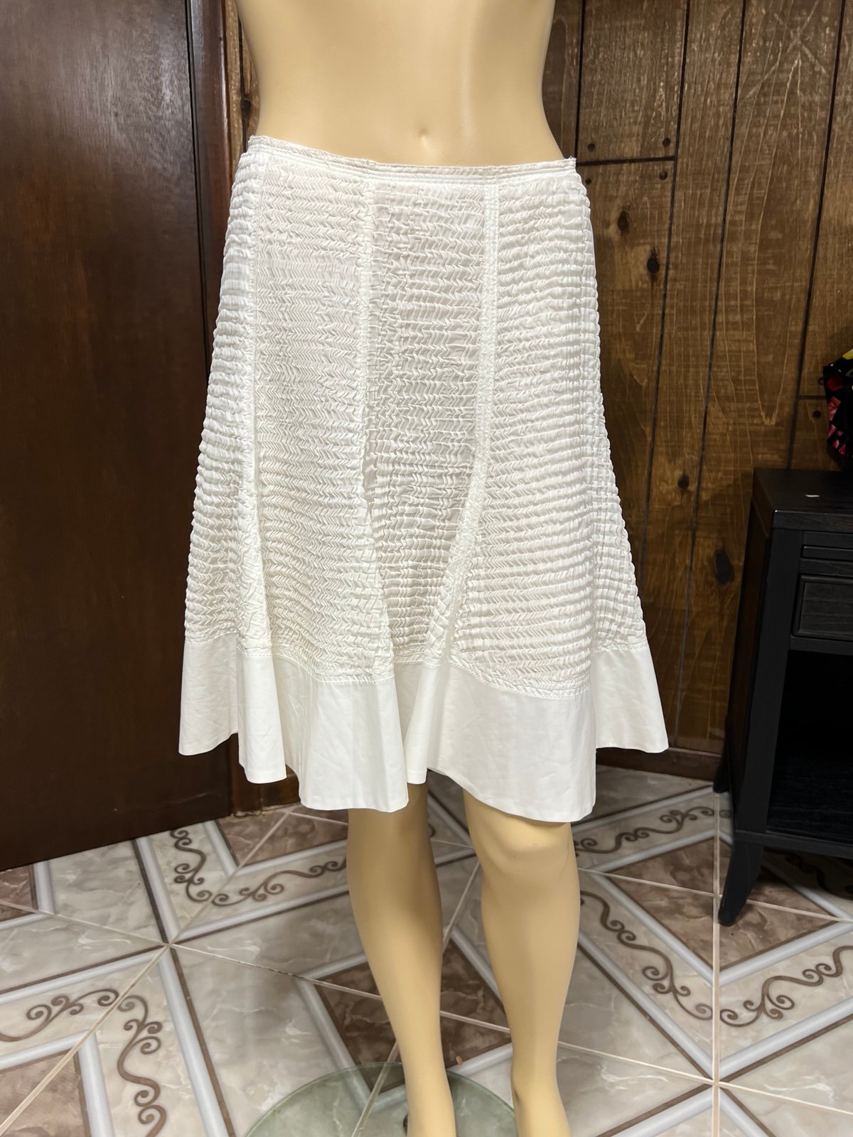 Prada white runway skirt