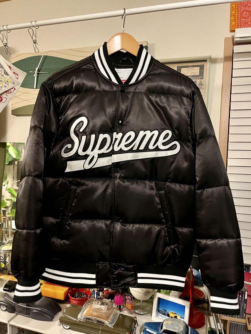 16FW Supreme Script Varsity Puffy Jacket