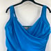 Miraclesuit Sanibel One Piece Swimsuit Slimming Faux Wrap Cerulean Blue Plus 22W