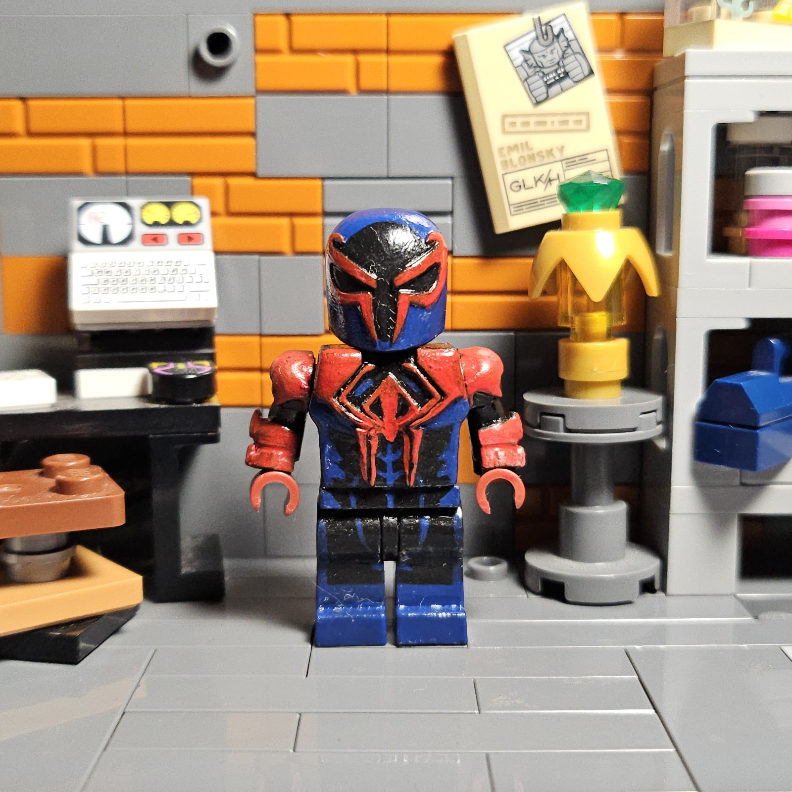LEGO Custom Spider-Man 2099 Minifigure | Spider-Verse Hand Painted