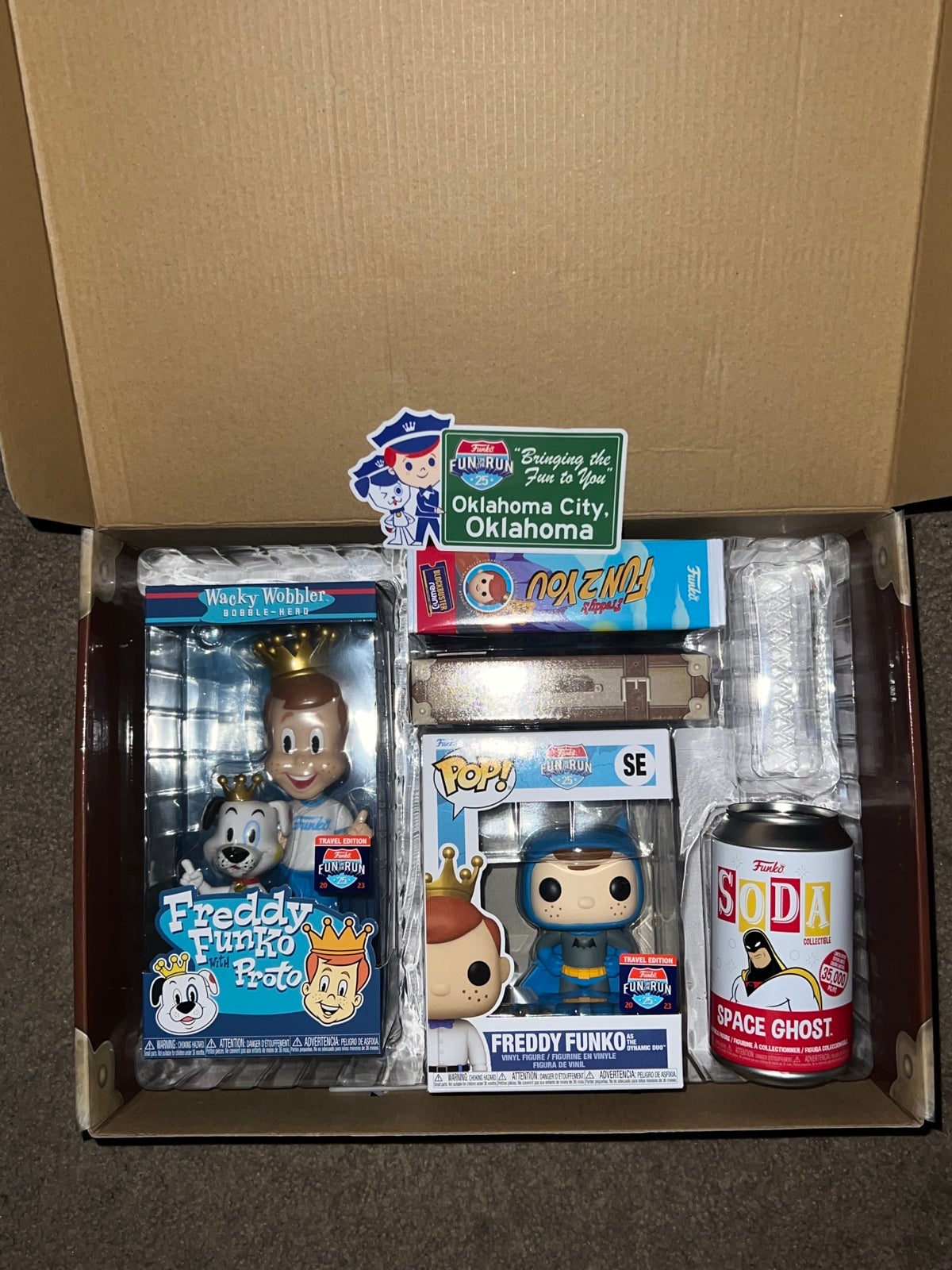 Funko Fun on the Run Travel Edition Box with Freddy Funko as Batman