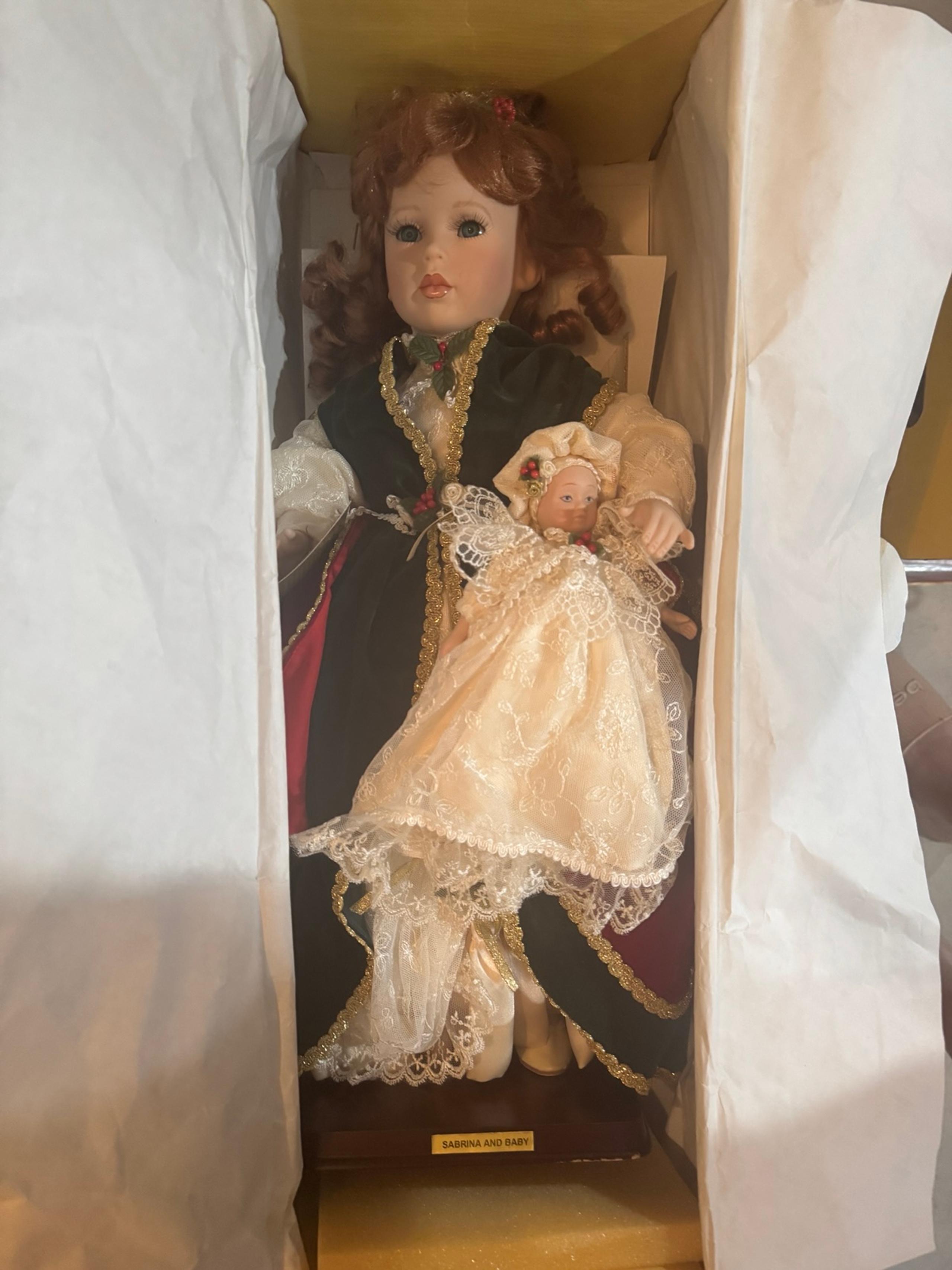 Seymour Mann Porcelin Doll - Sabrina and Baby