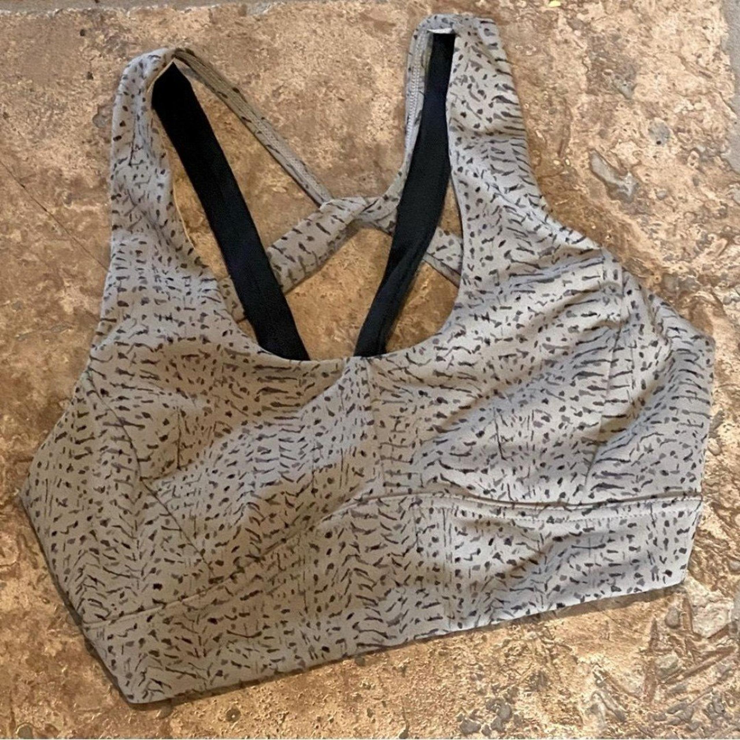 VARLEY Women Light Sage Patterned Athletic Sports Bra Size XS