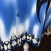 VINTAGE DRAGONFLY Men's Shirt Square Hem Blue/Black FLAME” Pattern MEN’S M