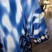 VINTAGE DRAGONFLY Men's Shirt Square Hem Blue/Black FLAME” Pattern MEN’S M