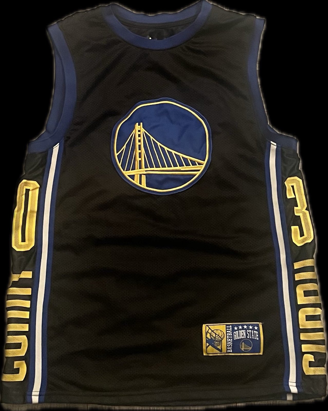 Ultra Game Curry Golden State Warriors Basketball Black Jersey MED 2024 NBA