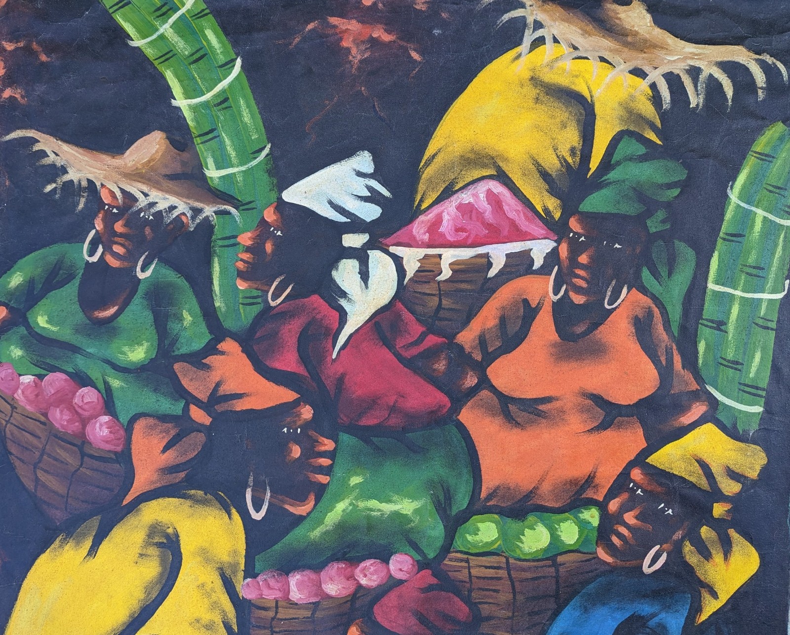 Original Haitian art painting by Wilbert