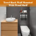 1pc Towel Racks For Bathroom Wall Mounted, With Wooden Shelf -bkg9