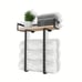 1pc Towel Racks For Bathroom Wall Mounted, With Wooden Shelf -bkg9