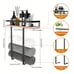 1pc Towel Racks For Bathroom Wall Mounted, With Wooden Shelf -bkg9