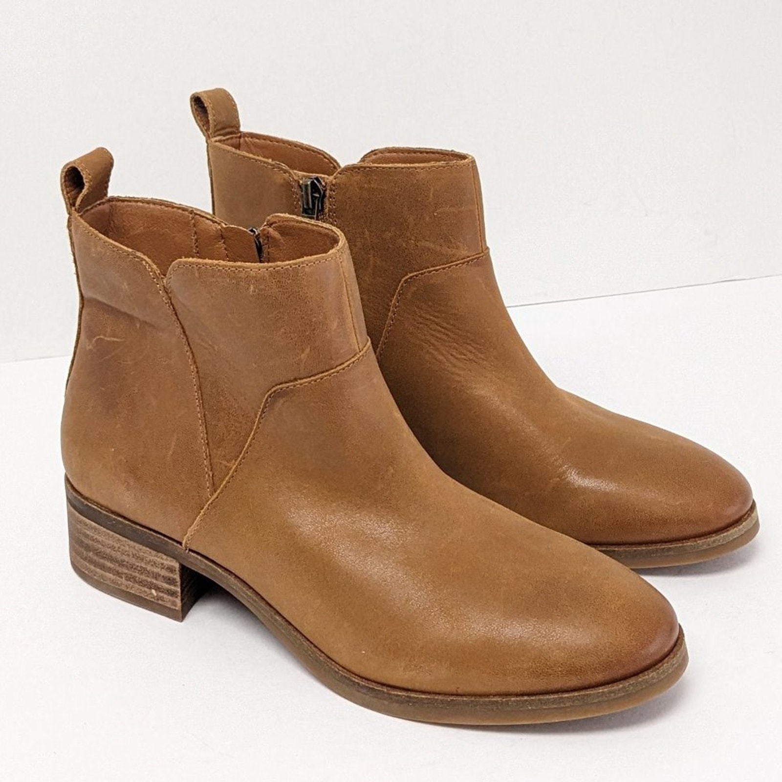 Lucky Brand Prenma Ankle Boots Tan Leather Women's 8 M